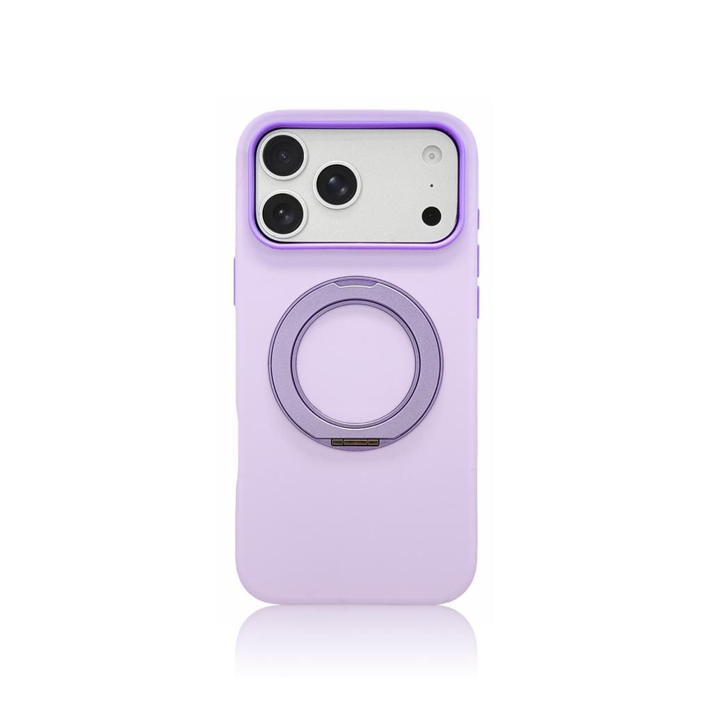 For iPhone 18 Pro Max Case Skin-friendly Liquid Silicone Magnetic 360°rotate Stand Protective Phone Back Cover For Magsafe Shell