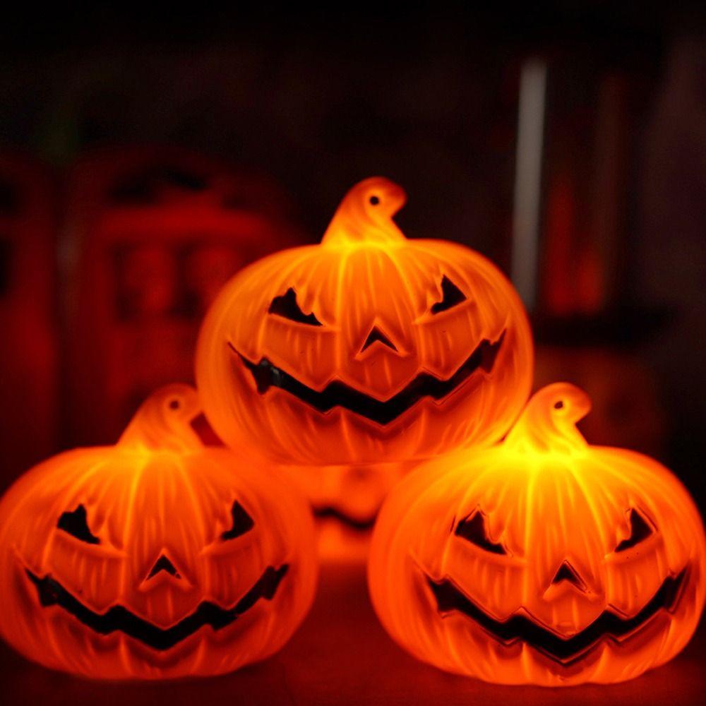 LED Halloween Decoration ABS Candle Lamp Creative Pumpkin Lamp Bar Haunted House