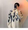 Korean Tie-Dye Men's Sweater: Trendy 2026 Autumn/Winter Knitwear, Youthful Loose Fit