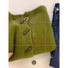 Vintage Soft Round Neck Sweater Knitted Cardigan Jacket Women Spring Autumn