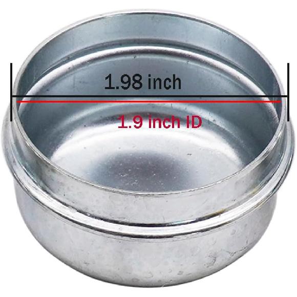 Universal Trailer Hub Dust Cover, 1.98  Trailer Axle Grease Cover Dust Cap,Trailer Hub Dust Cap 1.98  OD for Boat Trailer