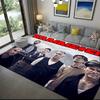 1Pc Rammstein Theme Printed Rectangle Carpet, Home Door Mat, Outdoor Travel Protection Carpet A2