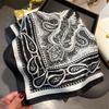 Luxury Paisley Design Silk Square Scarf Women Satin Shawls Neckerchief Smooth Scarves Summer Bandana Hjiab Wrap Foulard