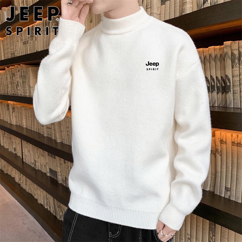

JEEP SPIRIT Men s Autumn/Winter Half-Turtleneck Knit Sweater L