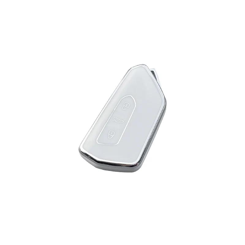 Car Key Case Key Protective Case TPU Silicone Material Key Cover Golf Decoration Accessories for Volkswagen ID.3 ID.4CROZZ 4eg