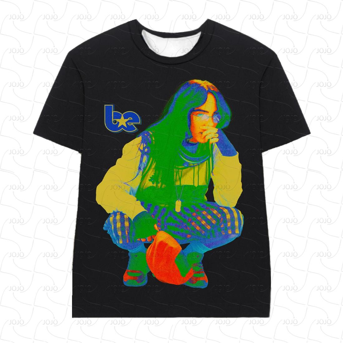 

Billie Eilish Вдар Мене Сильно і М яко Той Самий Стиль 3D Принт Футболки Чоловічі Жіночі Мода Поп-музика Оверсайз Хіп-хоп Футболка Гангста Топ M