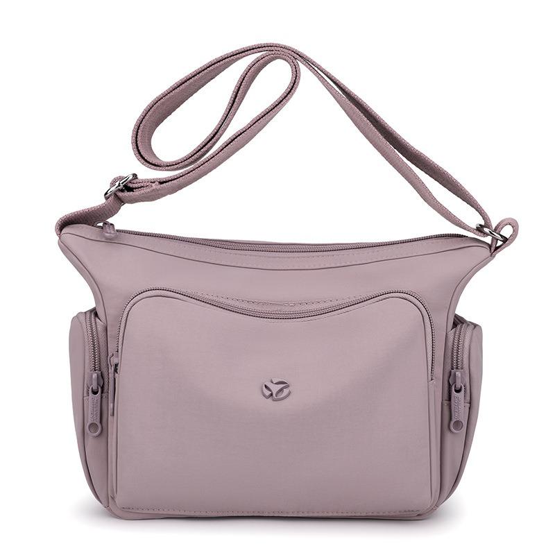 Simple new solid color shoulder bag women's light casual trendy outdoor small square bag fashionable commuter multi-pocket messenger bag