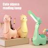 Alpaca Small Table Lamp LED Soft Light Adjustable Brightness USB Powered Folding Design Portable Desk Lamp with Pen Holder
