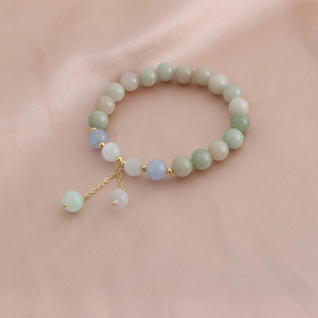 Bracelet Natural Stone Watermelon Tourmaline Rose Stone Xinjiang Jade Powder Crystal Bracelet Bracelet Girlfriend Dopamine