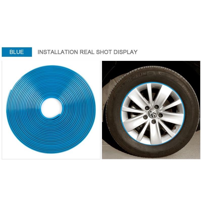 8M Car Wheel Rim Protector Decor Strip Rubber Tire Guard Line Rimblades Car Styling Moulding Trim