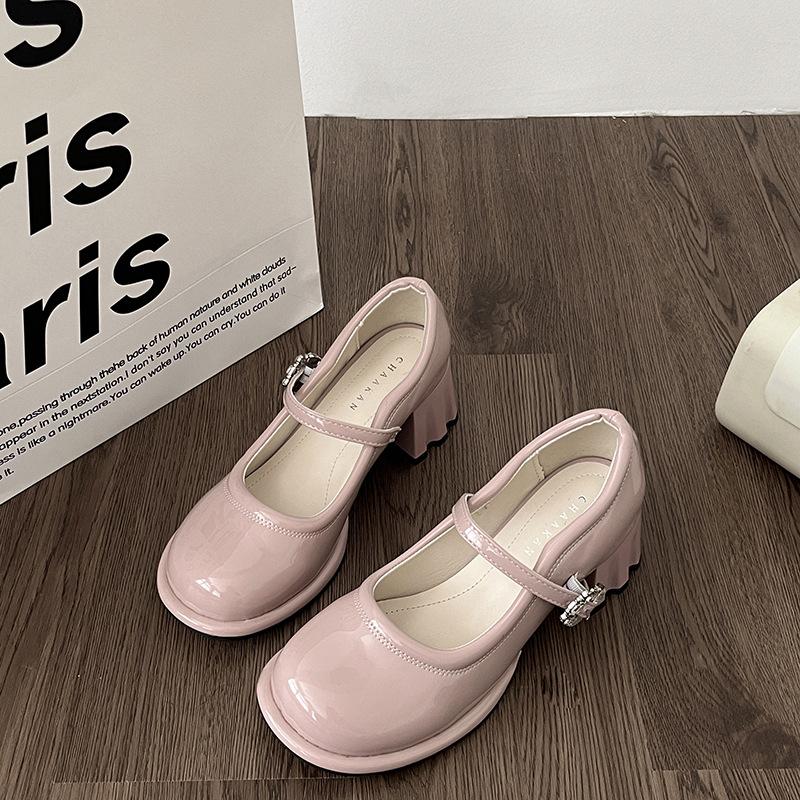 Fashion Retro Woman Shoes Shallow Mouth Clogs Platform Round Toe All-Match Female Footwear Black Flats New Creepers Dress Summer Hook &