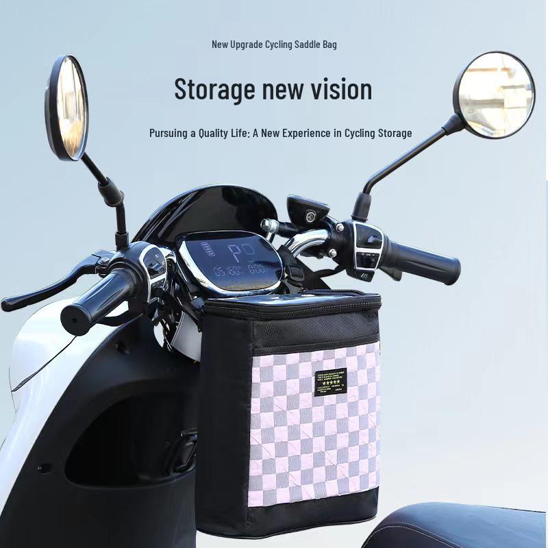 Large-Capacity Waterproof Storage Bag with Front Pocket for Electric Scooters & Bicycles