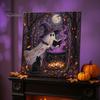 Halloween Room Decoration Faux Pearl Art DIY Kit, Spooky Cute 3D Beads Painting Crafts Stress Relief Project for Adults Beginners, Seasonal Wall with