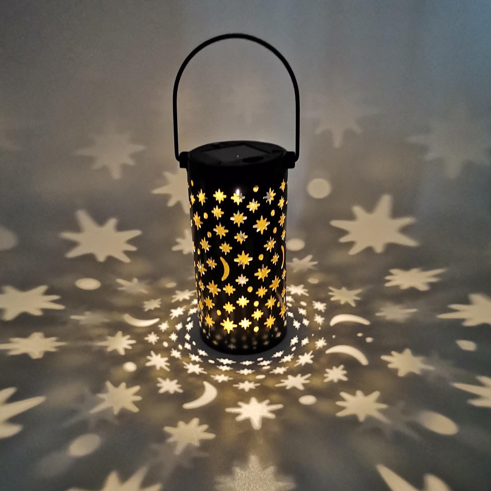 

Solar Powered Metal Lantern Outdoor Garden Stake Light Decorative Hollow Pattern Lawn Lamp for Pathway Yard Patio Lighting One Size чорний