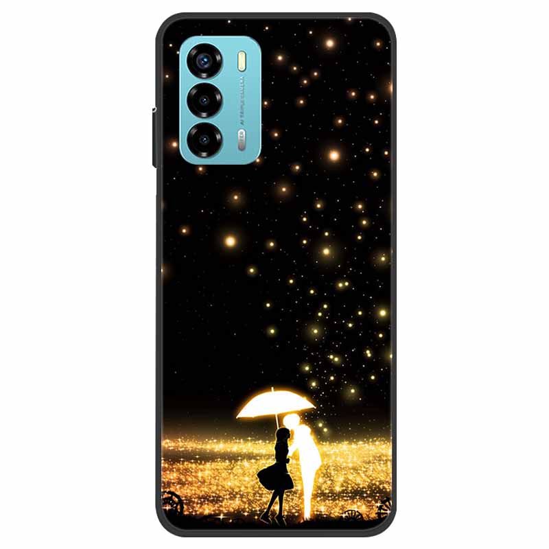 Custodia per ZTE Blade V40 Vita Fiore Marmo Nero Paraurti Morbido TPU Silicone Cover per ZTE V 40 Vita / Blade V40 Vita Custodie per Telefono