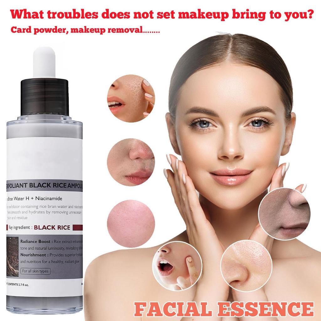 Black Rice Exfoliator Gentle Exfoliator For Face And Body To Remove Dead Skin Cells And Blackheads 80ml