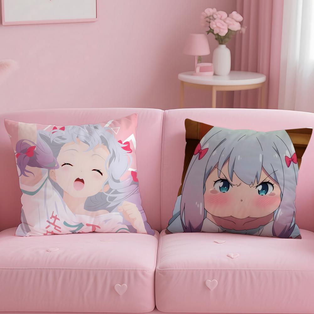 Romance Anime Eromanga Sensei Cushion Cover Soft  EasyWash Pillow Case  Versatile for Couch Bed Travel and Office