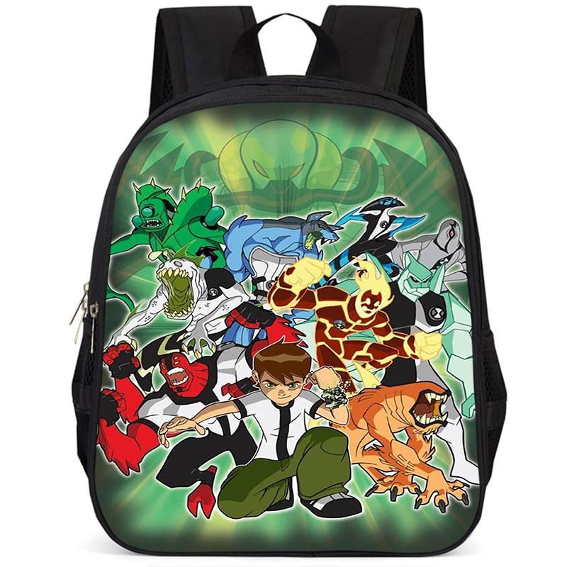 Ben10 15-inch Large Capacity Lightweight Oxford School Backpack For Kids