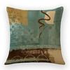 Vintage Oil Painting Print  Pillowcase Living Room Sofa Cushion Cover Home Decor