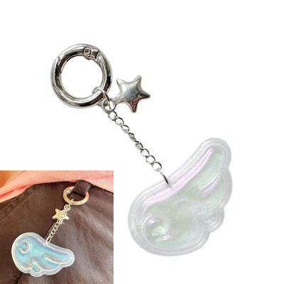 Nøkkelring med englevinge akryl anheng for nøkler, vesker, ryggsekkdekorasjon, kreativ gave til venner, familie, beskyttelsessymbol