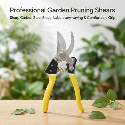 Garden Hand Pruner with SK5 Steel Blades - Professional Pruning Shears, Durable Garden Cutting Tools for Tree Trimmers