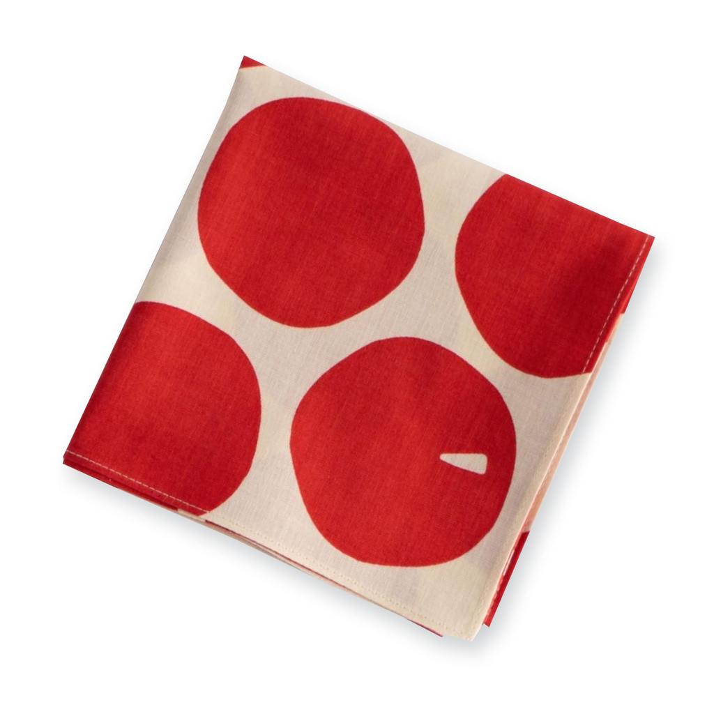 Kamawanu Delicious Furoshiki Apple Design Made in 50cm x Cotton Lunch Box Pocket Square Perfect for Respect for the Aged Kindergarten School Entrance