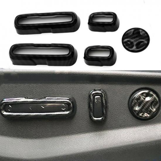 ABS Carbon Fiber Interior Seat Adjustment Cover Trim For Honda Accord 2018 -