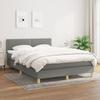 3140538 vidaXL Divan Bed with Mattress Dark Grey 140x200cm Fabric