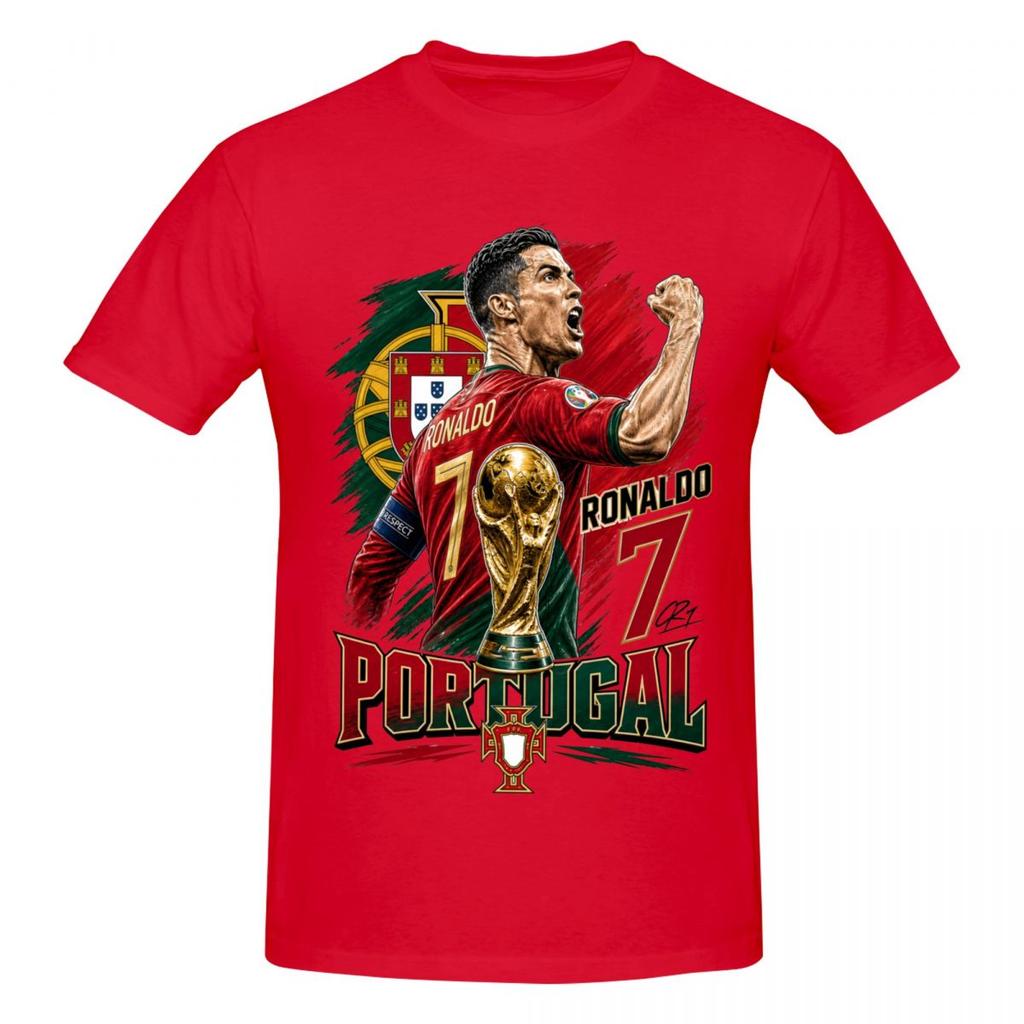 Portugal Soccer Jersey Cr7 T Shirts Graphic Y2k Gifts Oneck Unisex Wounisex Tshirt Clothes