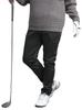 One Colors Men's Golf Jogger Pants, Plus Size, Side Pockets, Red Zip, Stretch Ponte Fabric, Sweat Jersey, Size 3L, Black
