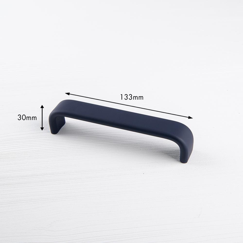 Ferro Fiori Aluminum Zamak Bracket Handle Pulls for Kitchen and Cabinet, Aluminum, Graphite, Dark Blue, Black Soft-touch Cabinet and Drawer Pulls