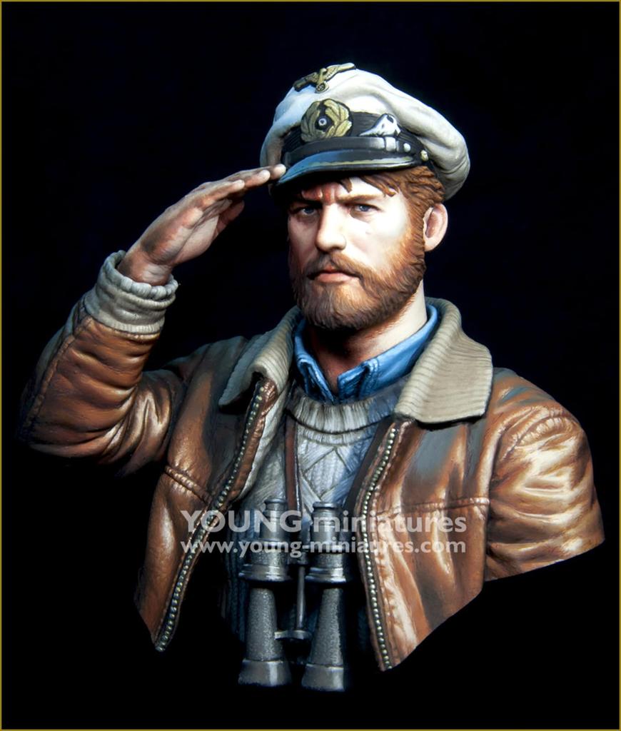 Young Miniature WWII German Navy Captain To Home Bust Resin Kit YM18102 1/10 U-Boat "Return Port"