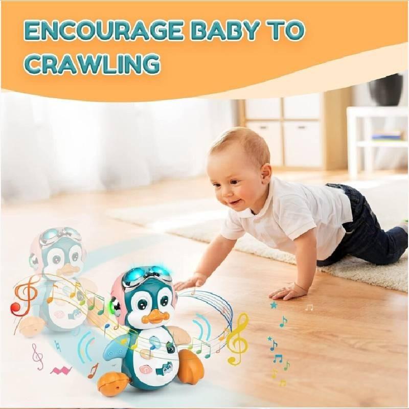 Adorable Electric Wobbling Penguin Toy With Lights And Music For Early Education