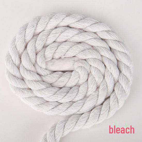 8mm Three-Strand Colored Cotton Rope for DIY Decor and Drawstring Accessories