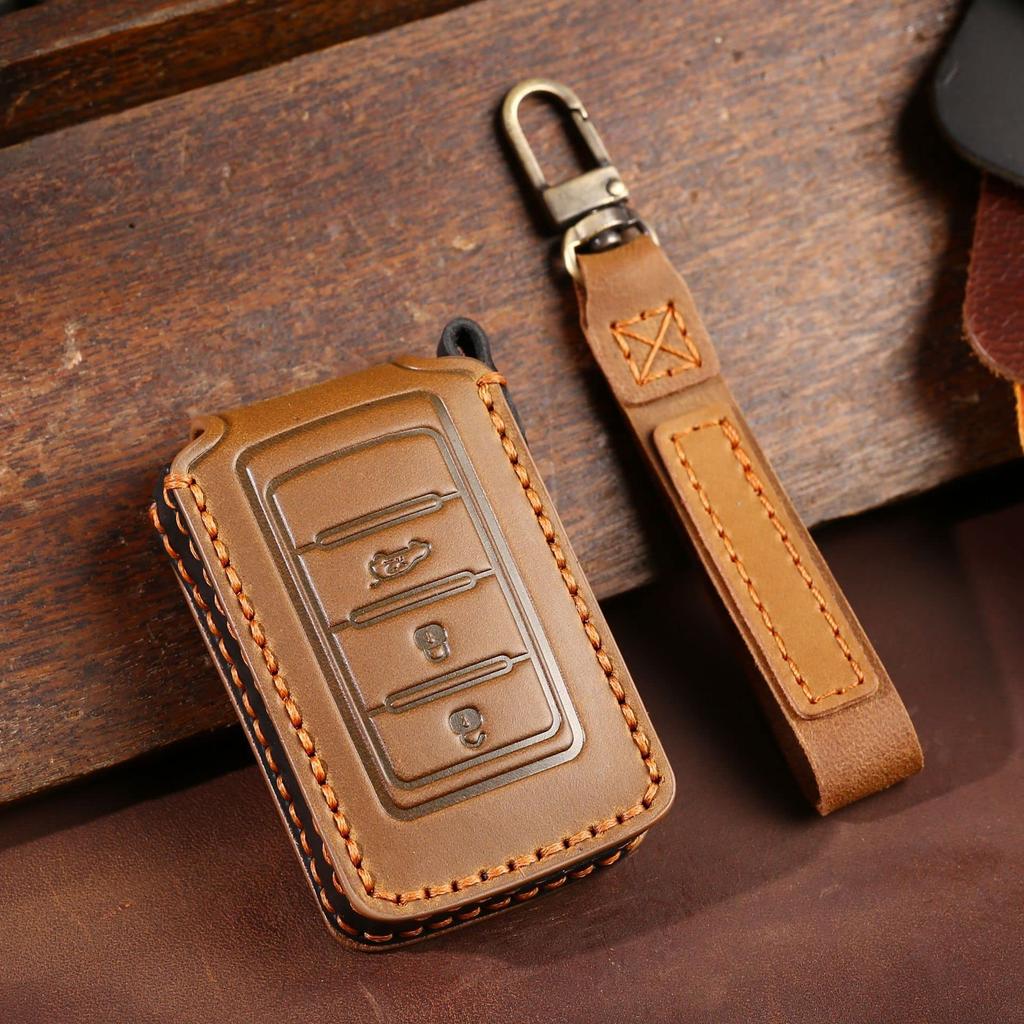 [ontto] Jeep Leather Smart Key Case Key Cover Car Accessories