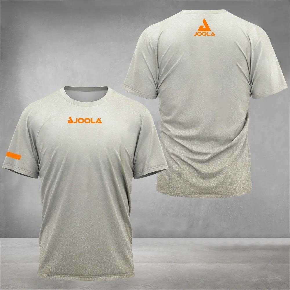 JOOLA Men's Short Sleeve Round Neck T-shirt Summer New Anti Wrinkle Breathable Loose Large Casual Couple Top