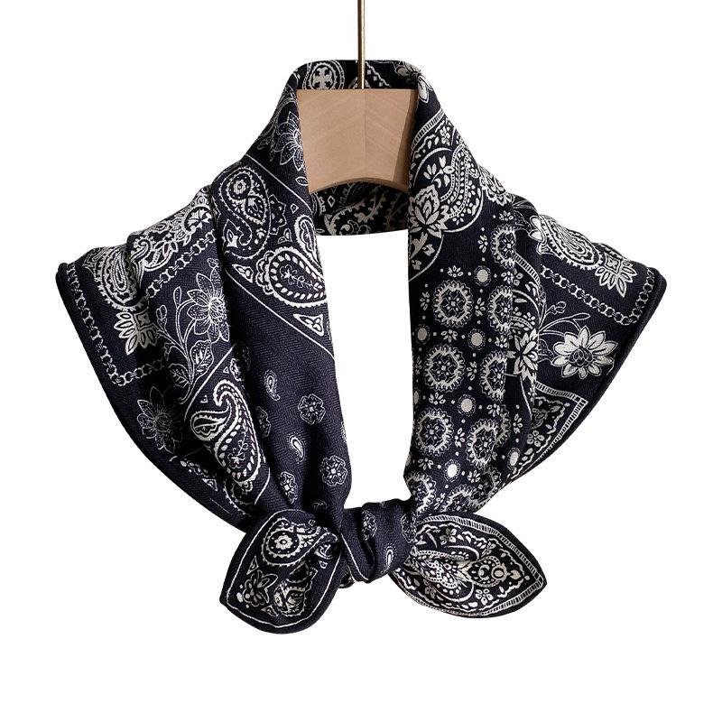 Cashew flower small square scarf silk scarf women's 2025 new scarf women's spring and summer high-end tie neck accessories neck strap decoration