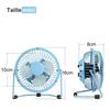 Mini Ventilateur USB - E.F.CONNECTION - Silencieux - Pivotant - Bureau - 14 cm