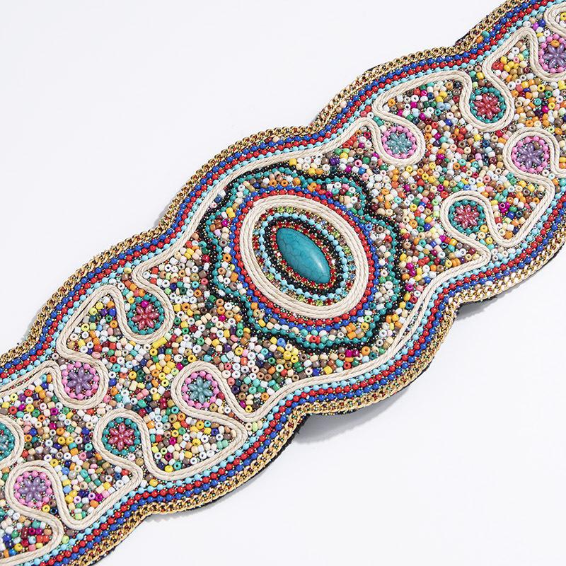Middle Eastern Bohemia New Pure Handmade Bead Waist Seal for Women's Decorative Ethnic Waist Belt
