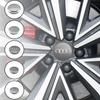 4Pc 60mm 61mm 68mm 69mm 77mm Car Wheel Center Hub Cap For 5q A1 A3 A4 A5 A6 S3 S7 S8 R8 Q2 Q3 Q5 Sline Quattro Tire Rim Coverq5