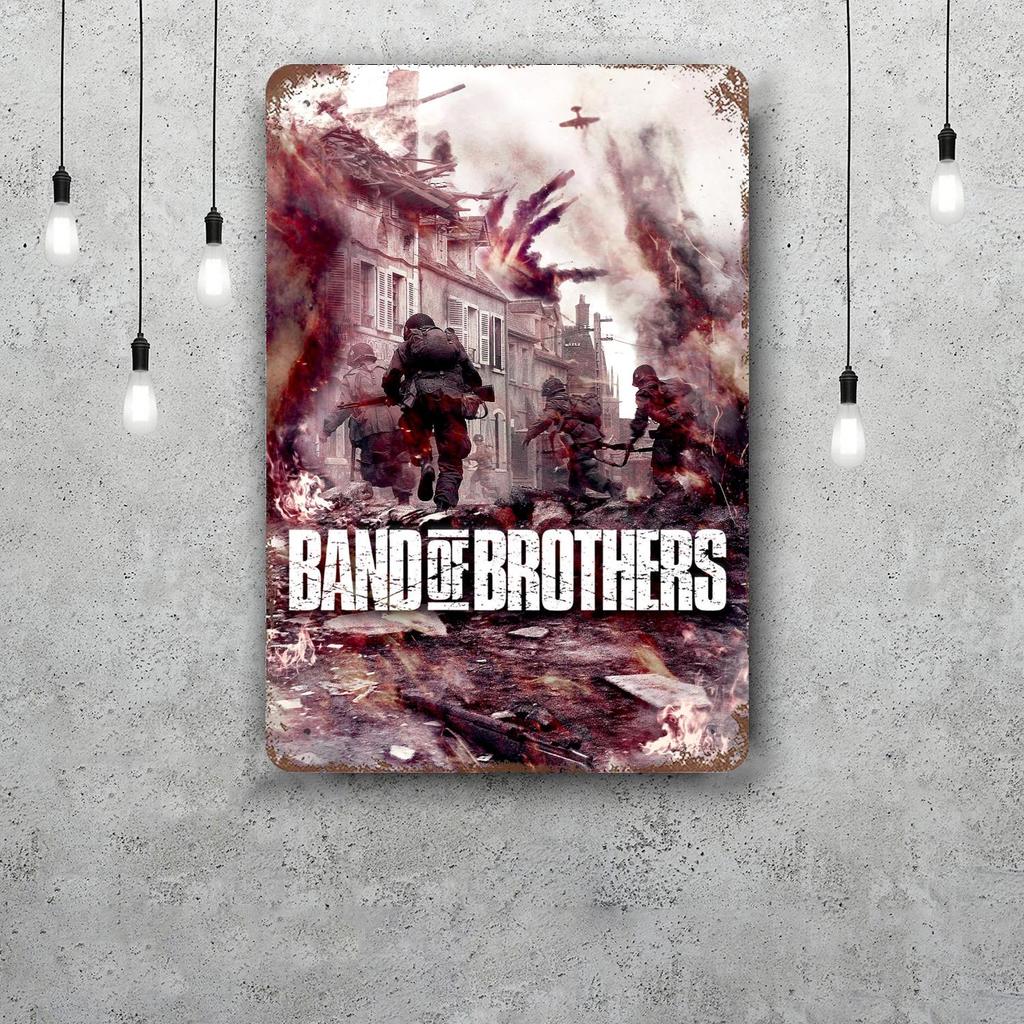 Band of Brothers Classic Poster Rusty Metal Plaque Retro Decorative Plate Bar Man Cave Garage Club Metal Sign Wall Decoration