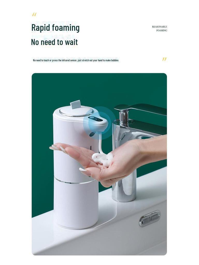 Rechargeable Smart Foam Soap Dispenser for Hands and Mobile Devices
