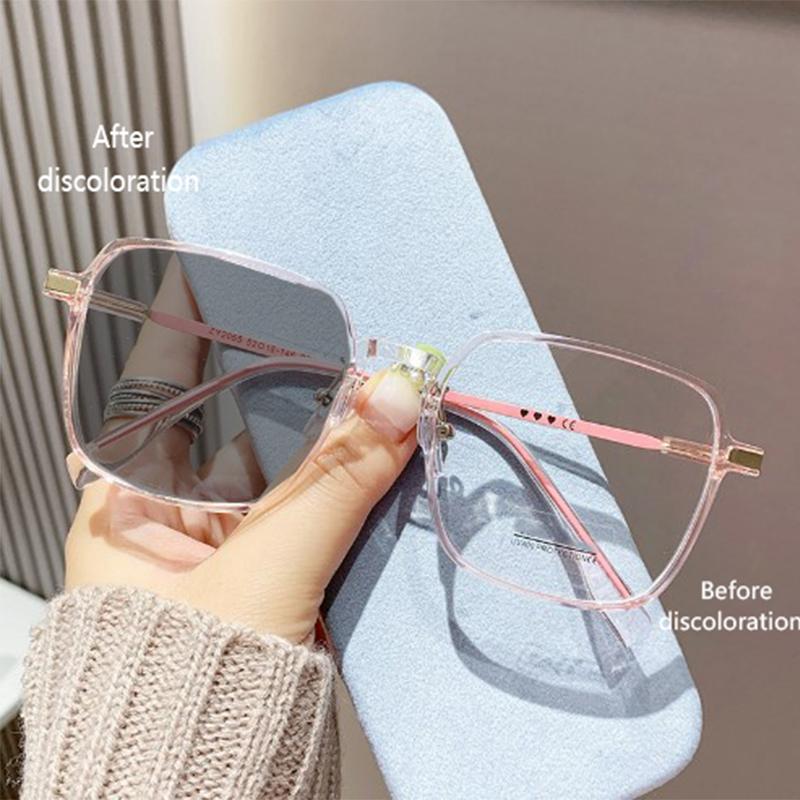 New Color-changing Anti-blue Frame With High Appearance And Slimming And Fashionable Light-changing Reading Glasses