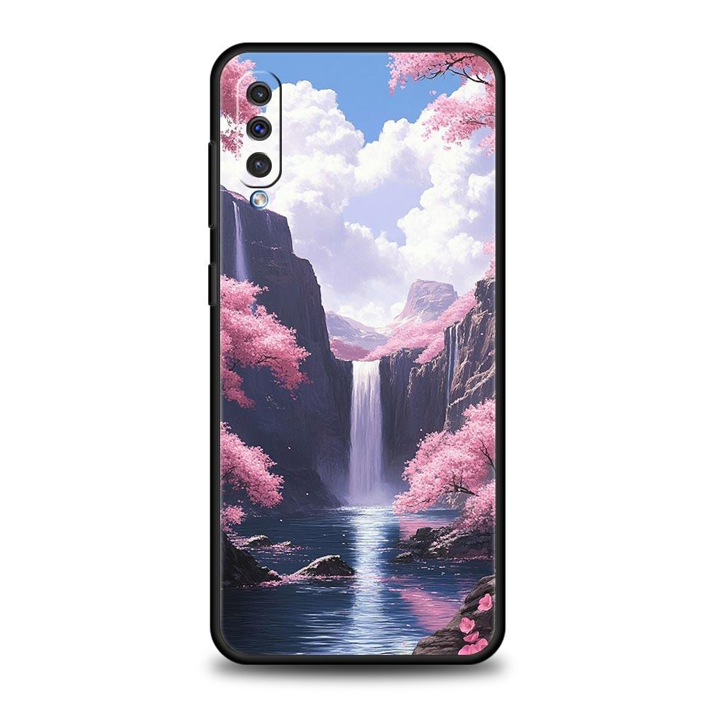 Rosa Sonnenuntergang Berg Handyhülle für Samsung Galaxy A56 A36 A26 A16 A34 A24 A42 A22 A20 A12 A40 A30 A10 5G Weiche TPU Hülle
