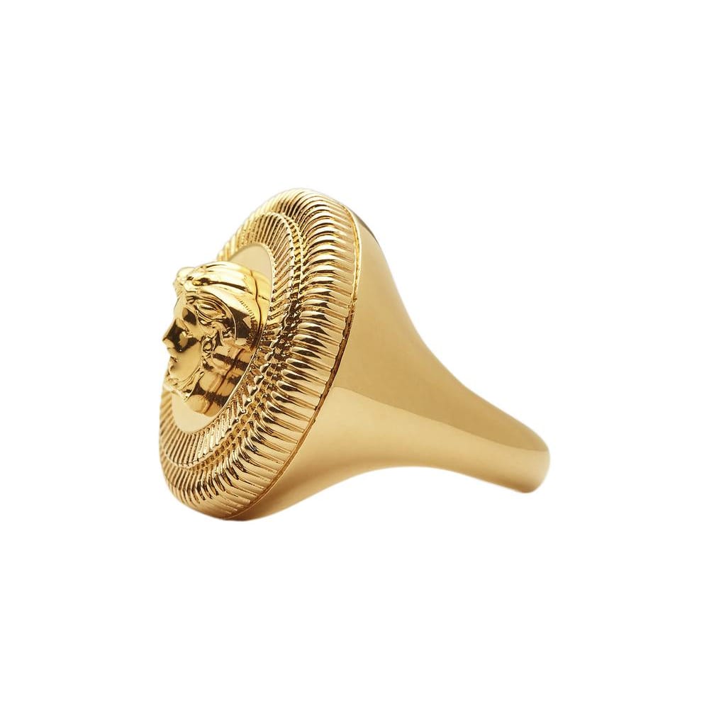 VERSACE Medusa Biggie Logo Engraved Ring 10045941A006203J000