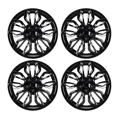 4PCS Enjoliveurs de Jante 15 Pouces Cache-Moyeux à Clipser Style ABS Remplacement pour Peugeot 208
