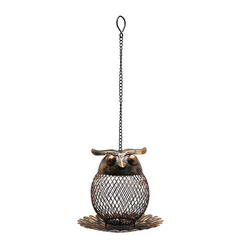 Outdoor Hanging Bird Feeder Garden Tree Mount Squirrel-Resistant Metal Hummingbird With Cups Lid