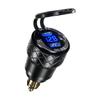 Aluminiumlegierung Dual Auto USB Ladebuchse QC3.0 LED Digitalanzeige Adapter für BMW K1600B F800 GS R1200 RT für DIN Hella Stecker