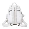 BUKESIYI Women's Mini Backpack, Large Capacity, Waterproof, PU Leather, JP78179, Pearl White