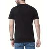 [Summer Casual T-Shirt] Men's Summer Casual T-Shirt | Letter Print | Round Neck Regular Fit | Stylish Casual Attire